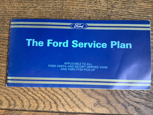 Ford service plan 1984 - ford,