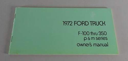 Owner manual ford pickup - manual,